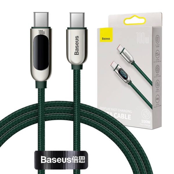 Baseus Display Cable USB-C to USB-C 100W 1m (green)