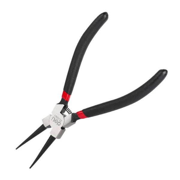 Straight Interior Circlip Pliers 7" Deli Tools EDL0341 (black)