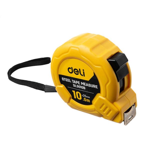 Steel Measuring Tape 10m/25mm Deli Tools EDL9010B (yellow)