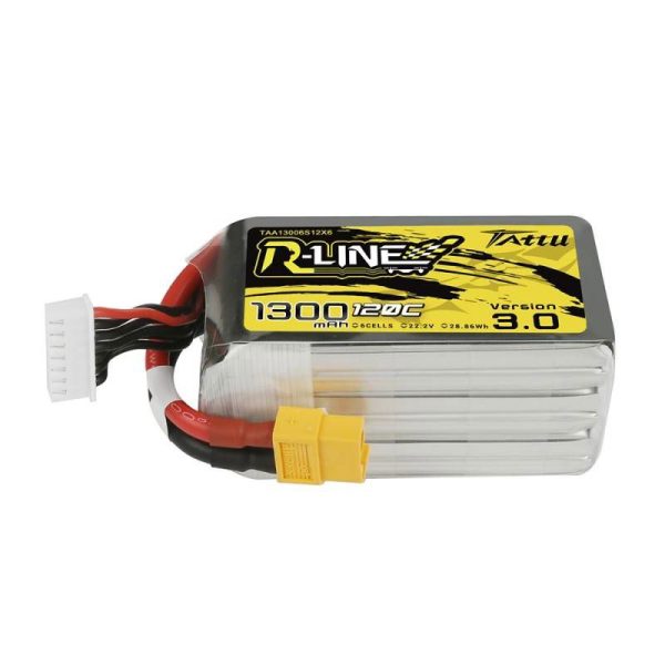 Tattu R-Line Version 3.0 1300mAh 22.2V 120C 6S1P XT60 battery