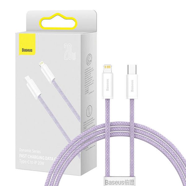 USB-C cable for Lightning Baseus Dynamic Series, 20W, 1m (purple)