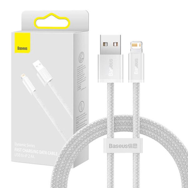 Baseus Dynamic cable USB to Lightning, 2.4A, 1m (White)