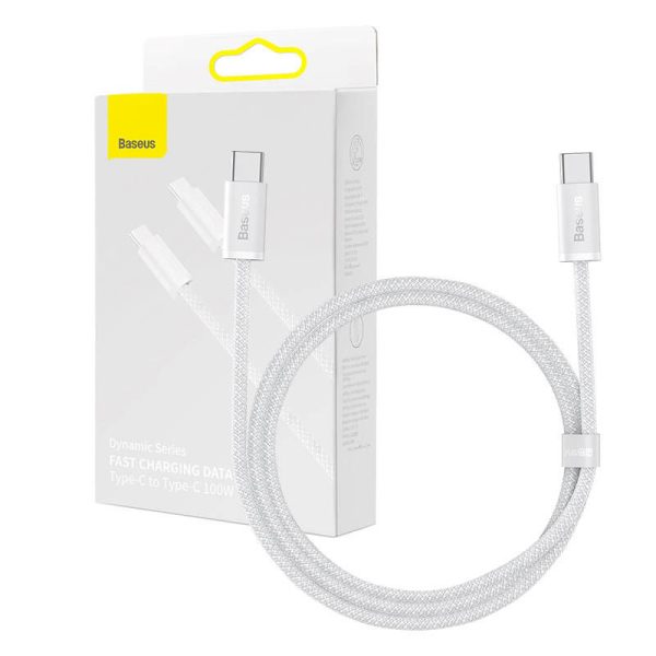 Cable USB-C to USB-C Baseus, 100W, 1m (white)