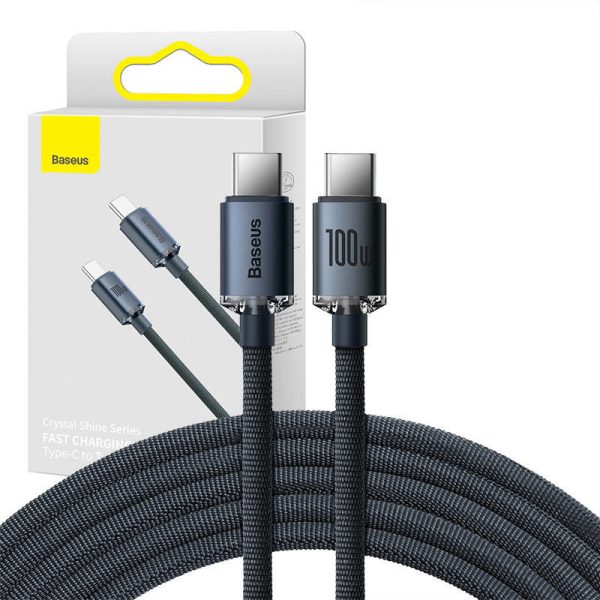 Baseus Crystal Shine cable USB-C to USB-C, 100W, 1.2m (black)