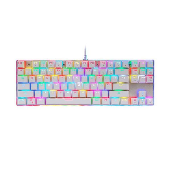 Mechanical gaming keyboard Motospeed K87S RGB (white)