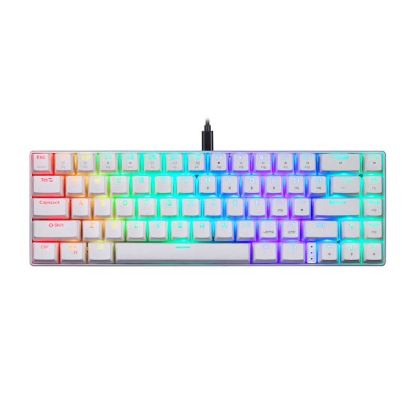 Mechanical gaming keyboard Motospeed CK67 RGB (white)