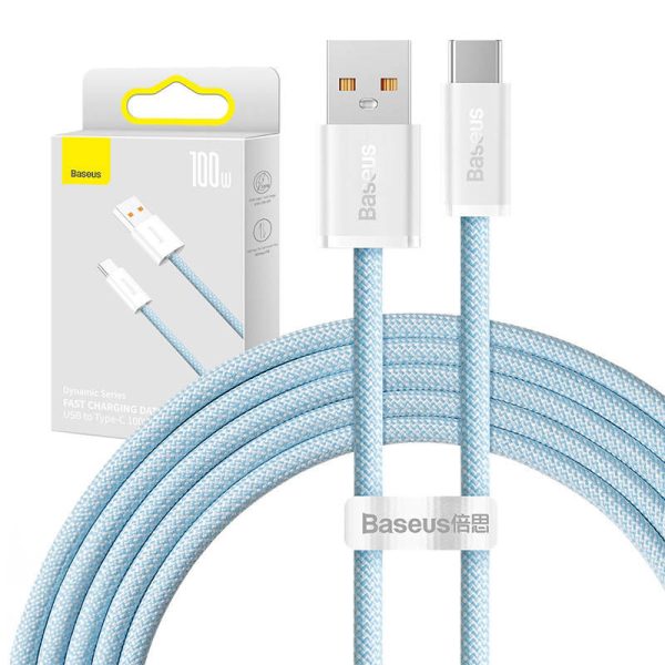 Cable USB to USB-C Baseus Dynamic Series, 100W, 2m (blue)