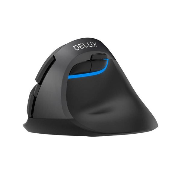 Wireless Vertical Mouse Delux M618Mini DB BT+2.4G 2400DPI (black)