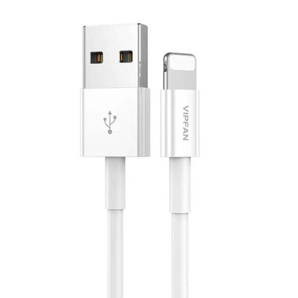 USB to Lightning cable VFAN X03, 3A, 1m (white)