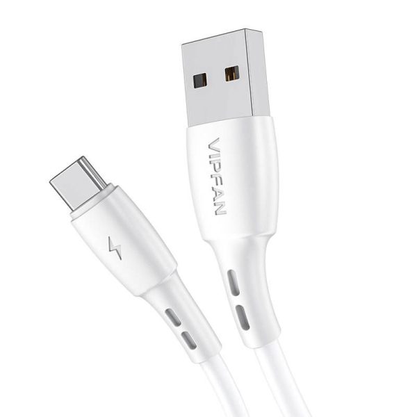 USB to USB-C cable VFAN Racing X05, 3A, 2m (white)