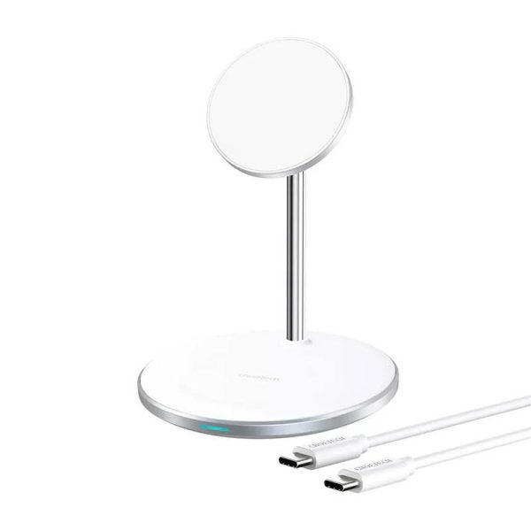 Wireless charger Choetech T581-F with stand (white)