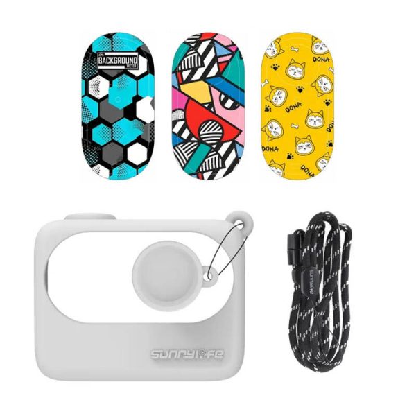 Protective Case Sunnylife foProtective Case Sunnylife for Insta360 GO 3 White with stickersr Insta360 GO 3 Black with stickers