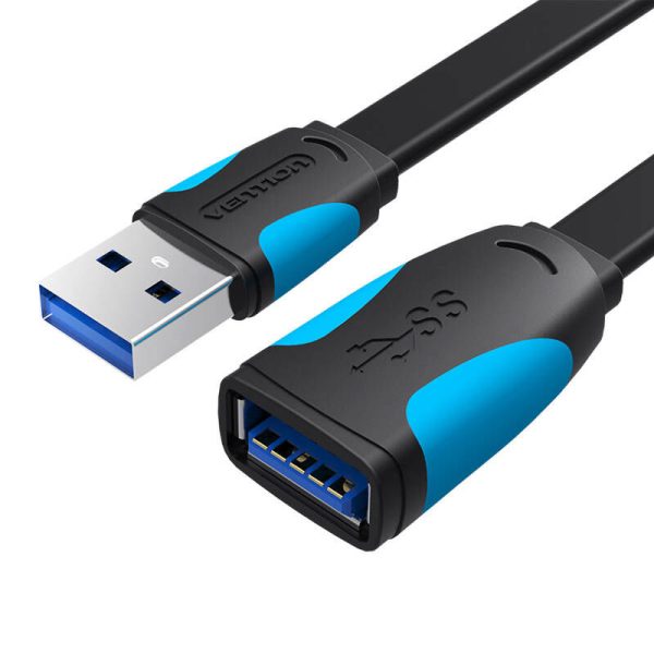 Flat USB 3.0 extender Vention VAS-A13-B150 1.5m Black