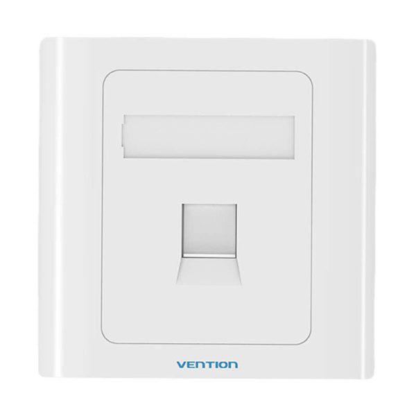 1-Port Keystone Wall Plate 86 Type Vention IFAW0 White