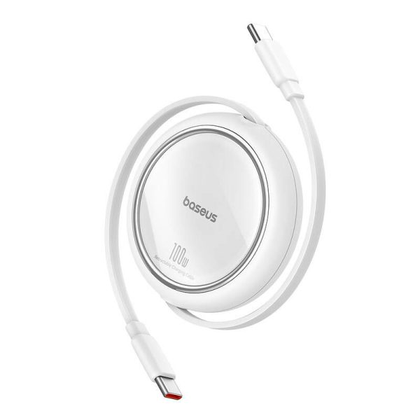 Cable USB-C to USB-C Baseus Free2Draw, PD, 100W, 1m (white)