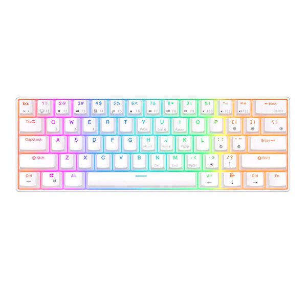 Mechanical keyboard Royal Kludge RK61 RGB, brown switch (white)