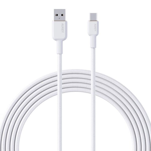 Cable Aukey CB-NAC1 USB-A to USB-C 1m (white)