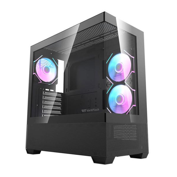 Darkflash DS900 AIR computer case (black) + 6 ARGB fans