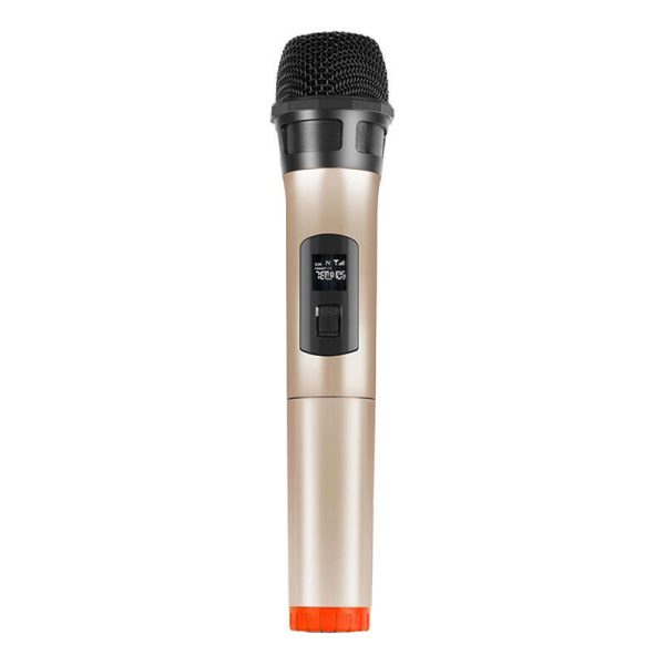 Wireless dynamic microphone UHF PULUZ PU628J 3.5mm (gold)