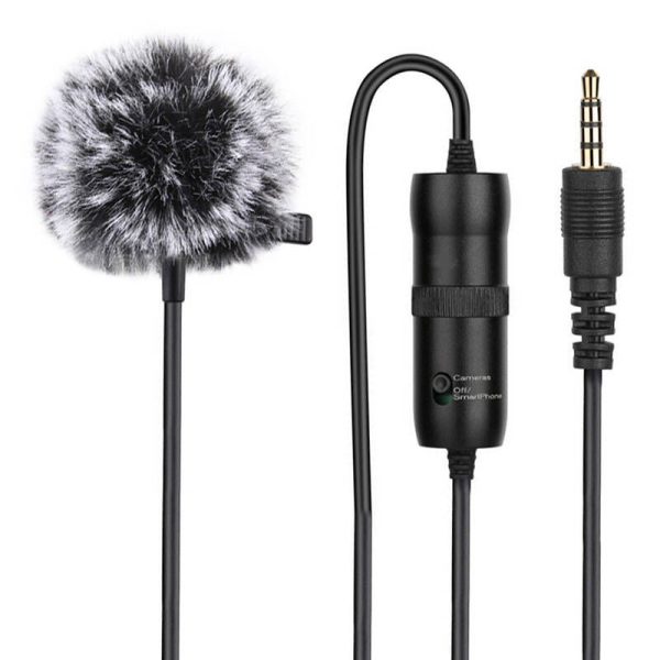 Microphone with a clip PULUZ 3.5mm Jack 6m