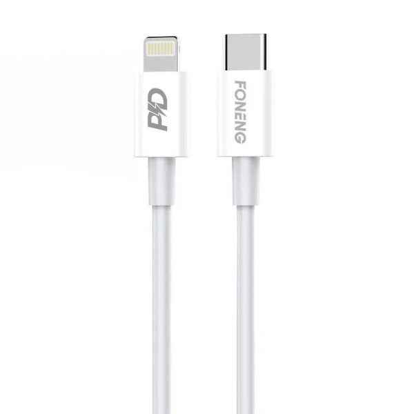 USB-C cable for Lighting Foneng X31, 20W 1m (white)