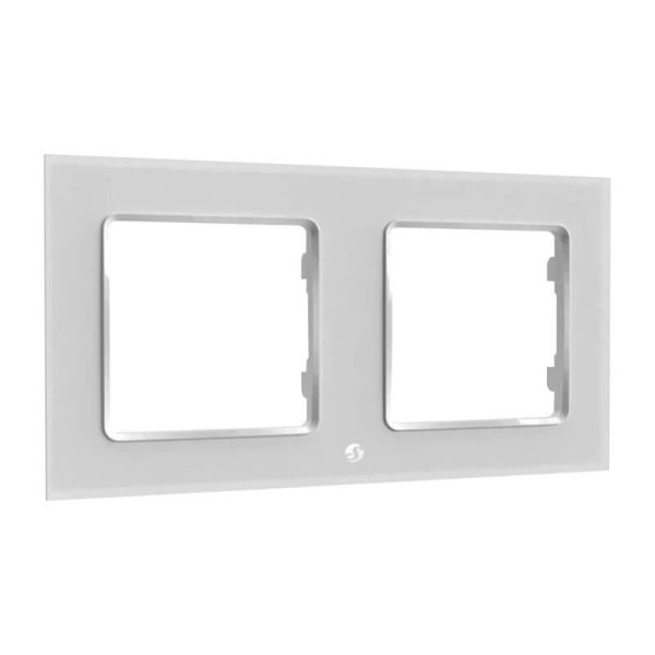 Switch frame double Shelly (white)