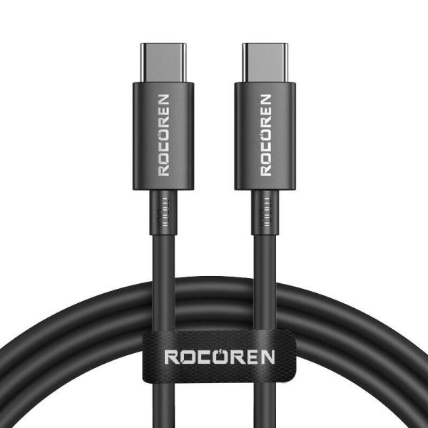 Fast Charging cable Rocoren USB-C to USB-C Simples Series 100W, 2m (black)