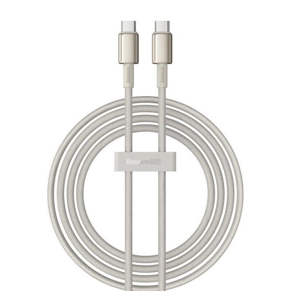 Cable USB-C do USB-C Baseus Tungsten Gold, 100W, 2m (złoty)