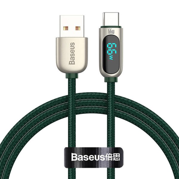 Baseus Display Cable USB to Type-C, 66W, 1m (green)