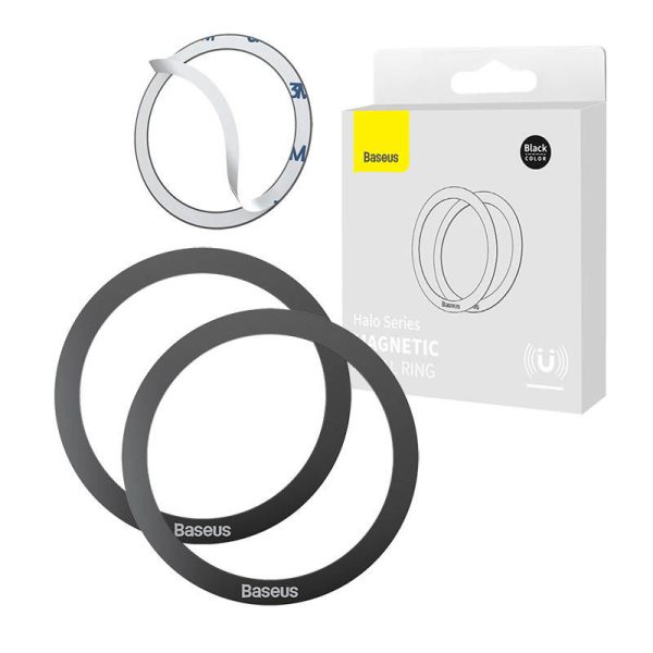 Baseus Halo Magnetic Ring for phones, , MagSafe (black)