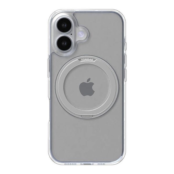 Torras Ostand Pro Case for iPhone 16 Plus (Transparent)