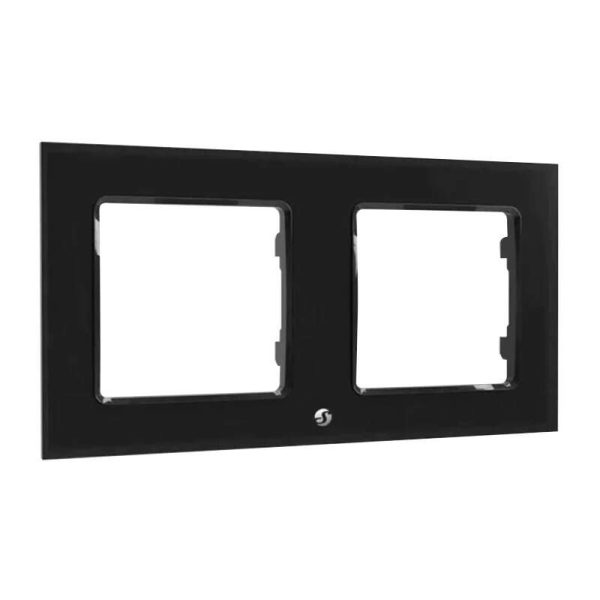 Switch frame double Shelly (black)