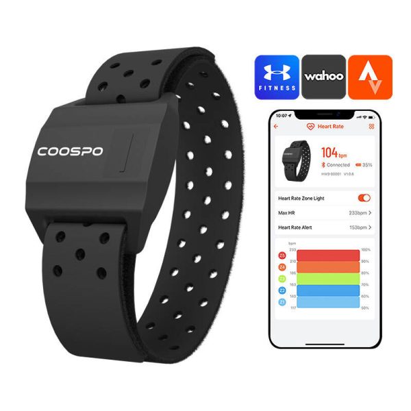 Armband Heart Rate Monitor Coospo HW706 compatibile with Strava , wahooo, mapmyfitness etc.