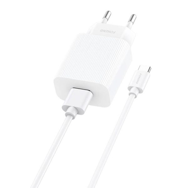 Fast charger Foneng 1x USB EU28 QC 3.0+ USB Type C cable