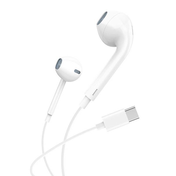 In-ear headphones, wired Foneng T15, USB-C, 1.2m (white)