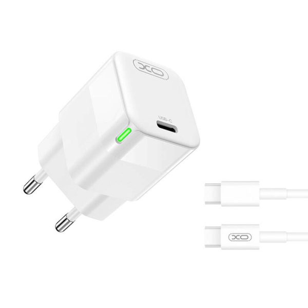 Wall charger XO CE06, 30W, USB-C, with cable UBS-C