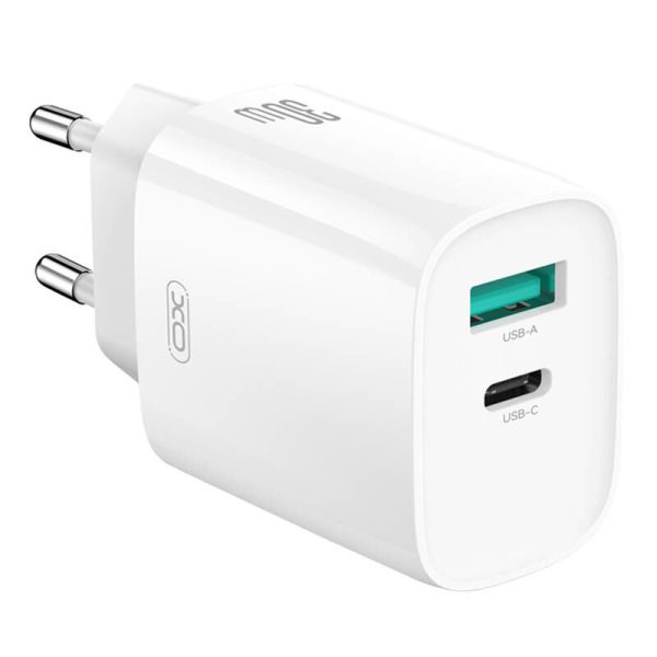 Wall charger XO CE30, 30W, 1x USB-C, 1x USB-A