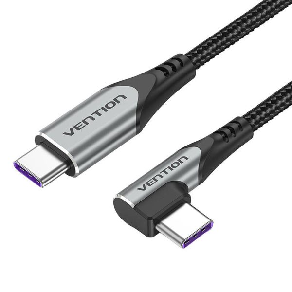 USB 2.0 angle cable Vention TAKHG C to C 5A 1.5m (gray)