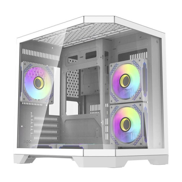 Darflash FT350 computer case + 5 aRGB fans (white)