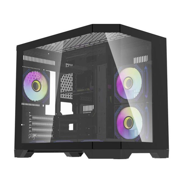 Darflash FT418 computer case + 6 aRGB fans (black)