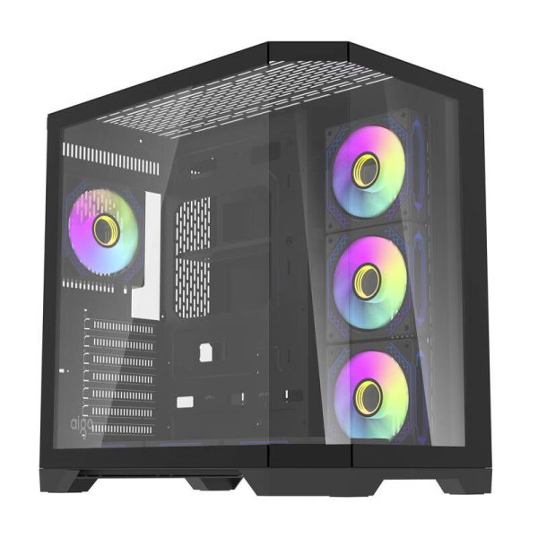 Darflash FT418 PRO computer case + 7 aRGB fans (black)