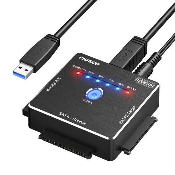 FIDECO PL06 HDD/SSD Adapter with Cloning Function (USB 3.0, SATA/IDE)