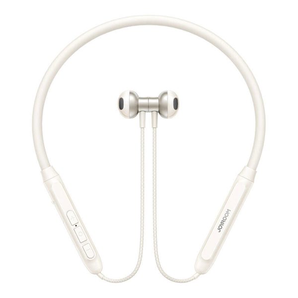 Joyroom JR-D8 wireless neckband headphones (cream white)