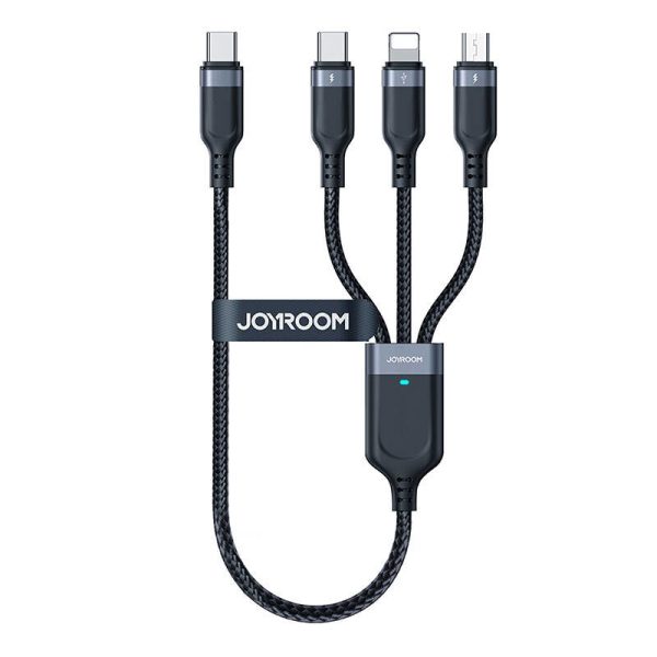 Cable Multi-Use Series 3w1 Joyroom USB-A - Lightning / USB-C / micro USB 1.2 m S-A18 (czarny)