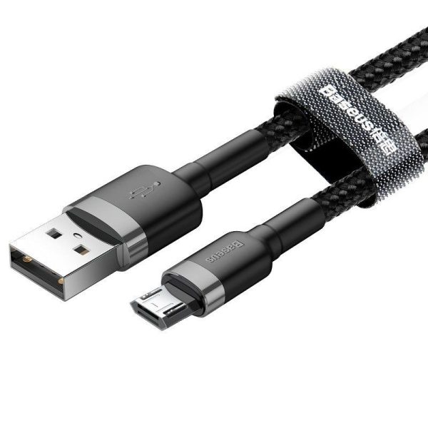 Baseus Cafule Micro USB-kabel 2.4A 0,5m (grijs + zwart)