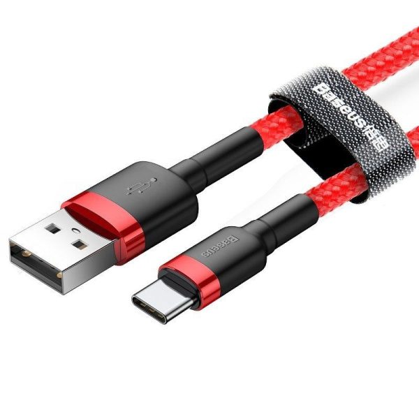 Baseus Cafule USB-C 3A 1m kabel (Rood)