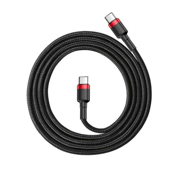 Baseus Cafule USB-C PD 2.0 QC 3.0 60W 2m (Zwart+Rood) Kabel