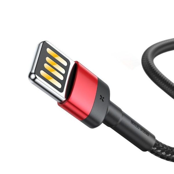 Baseus Cafule USB Lightning Kabel 2,4A 1m (Zwart+Rood)