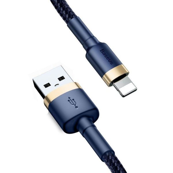 Baseus Cafule Lightning-kabel 2.4A 1m (Goud + Donkerblauw)