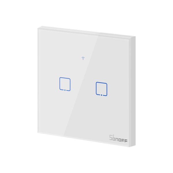 Slimme Schakelaar WiFi + RF 433 Sonoff T1 EU TX (2-kanaals)